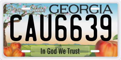GA license plate CAU6639