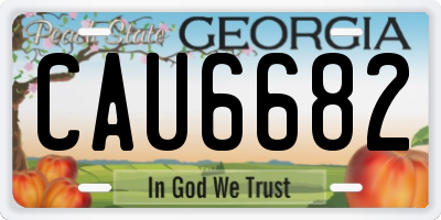 GA license plate CAU6682