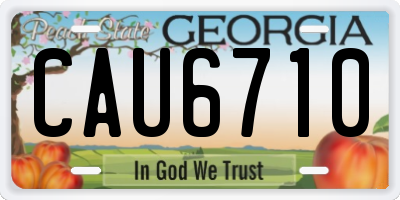 GA license plate CAU6710