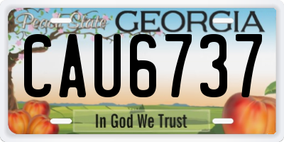 GA license plate CAU6737