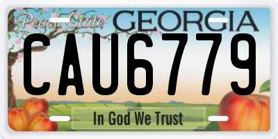 GA license plate CAU6779