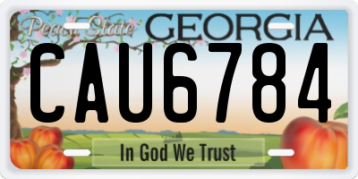 GA license plate CAU6784