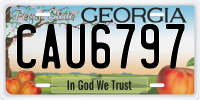 GA license plate CAU6797