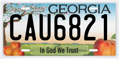 GA license plate CAU6821