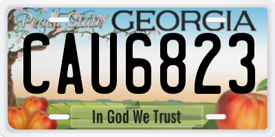 GA license plate CAU6823