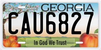 GA license plate CAU6827