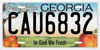 GA license plate CAU6832