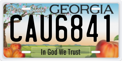 GA license plate CAU6841
