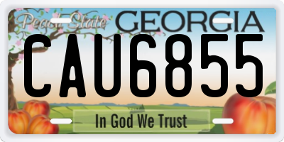 GA license plate CAU6855