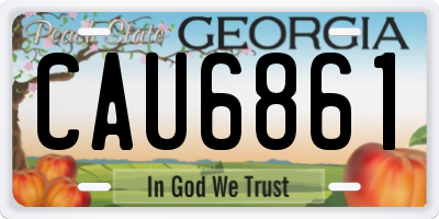 GA license plate CAU6861