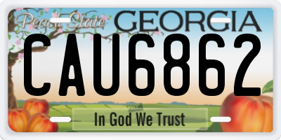GA license plate CAU6862