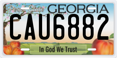 GA license plate CAU6882