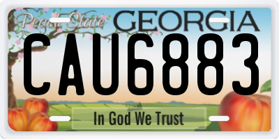 GA license plate CAU6883