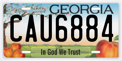 GA license plate CAU6884