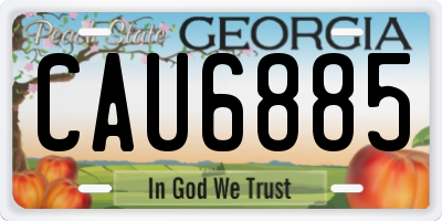 GA license plate CAU6885