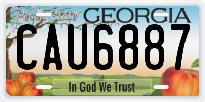 GA license plate CAU6887