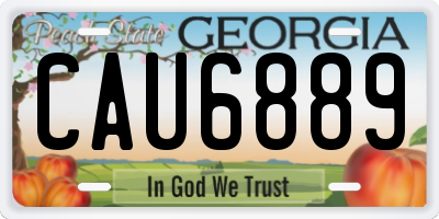 GA license plate CAU6889