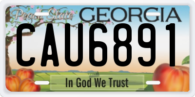GA license plate CAU6891