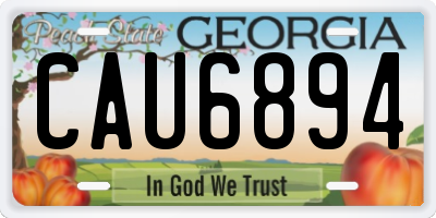 GA license plate CAU6894