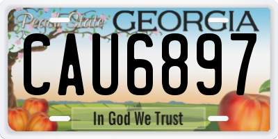 GA license plate CAU6897