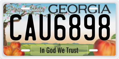 GA license plate CAU6898