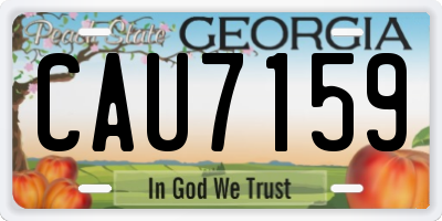 GA license plate CAU7159