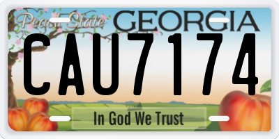 GA license plate CAU7174