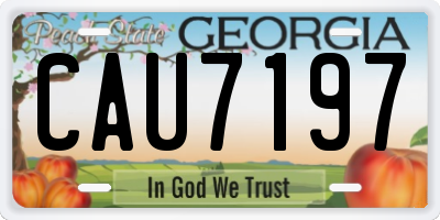 GA license plate CAU7197
