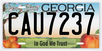 GA license plate CAU7237