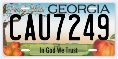 GA license plate CAU7249
