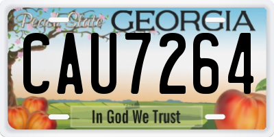 GA license plate CAU7264