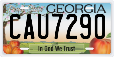 GA license plate CAU7290
