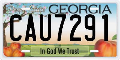 GA license plate CAU7291