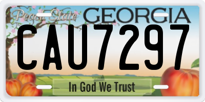 GA license plate CAU7297