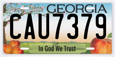 GA license plate CAU7379