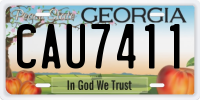 GA license plate CAU7411