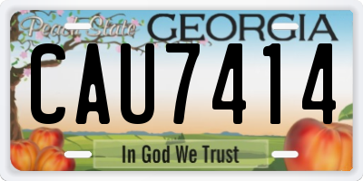 GA license plate CAU7414
