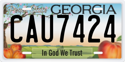 GA license plate CAU7424