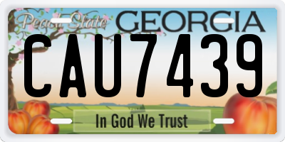 GA license plate CAU7439