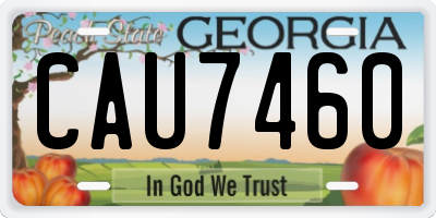 GA license plate CAU7460