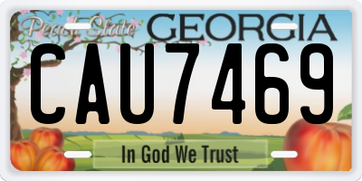 GA license plate CAU7469