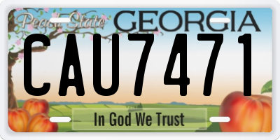 GA license plate CAU7471