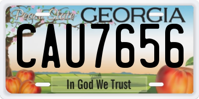 GA license plate CAU7656