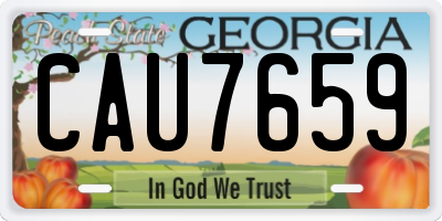 GA license plate CAU7659