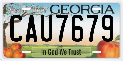 GA license plate CAU7679