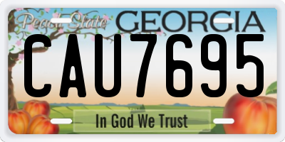 GA license plate CAU7695
