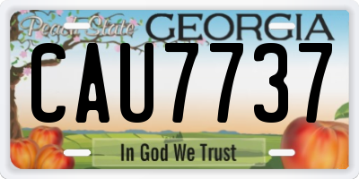 GA license plate CAU7737