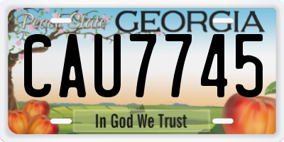 GA license plate CAU7745