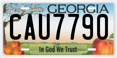 GA license plate CAU7790