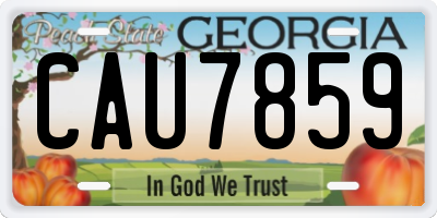 GA license plate CAU7859